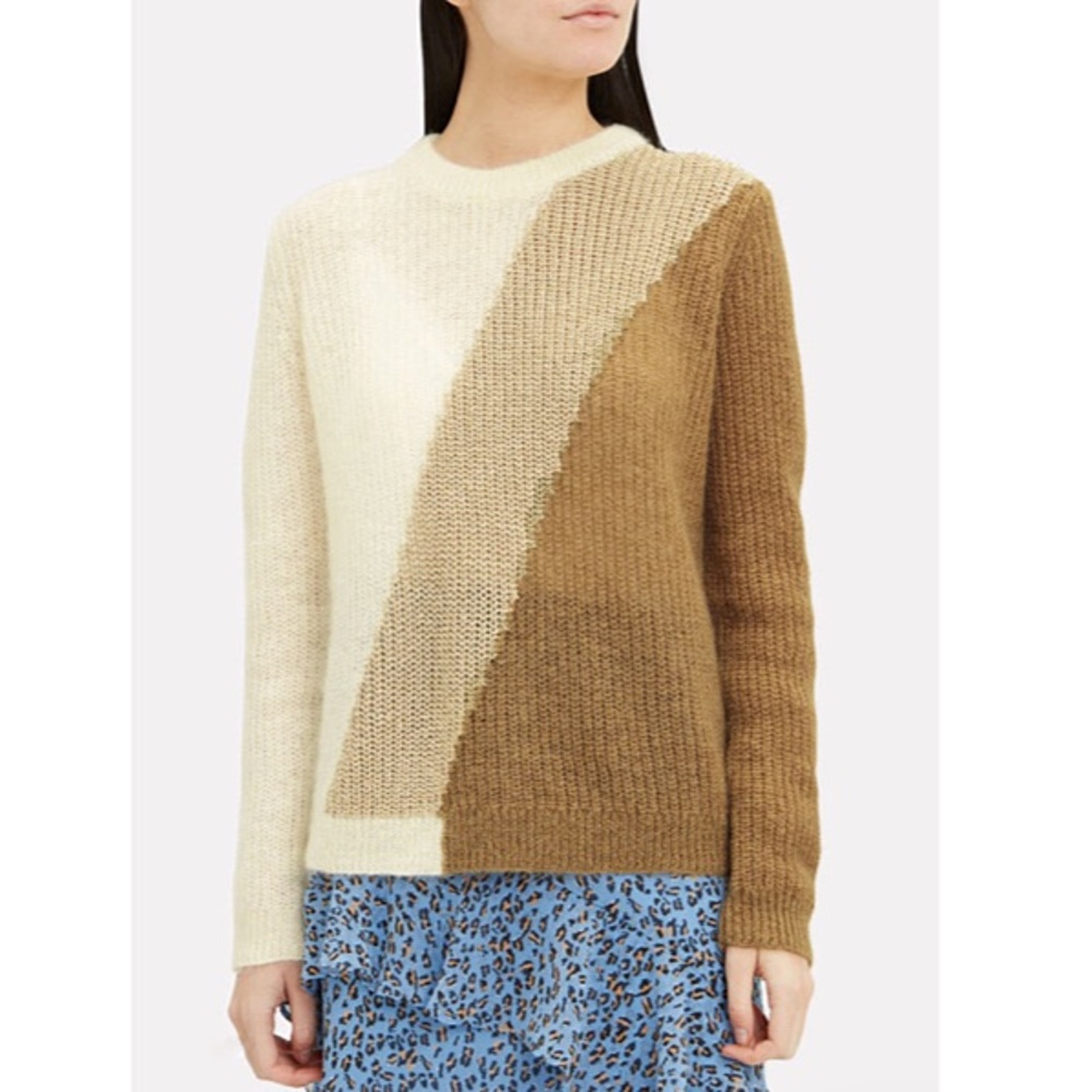 Munthe Alien Mohair Blend Colorblock Sweater